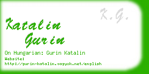 katalin gurin business card